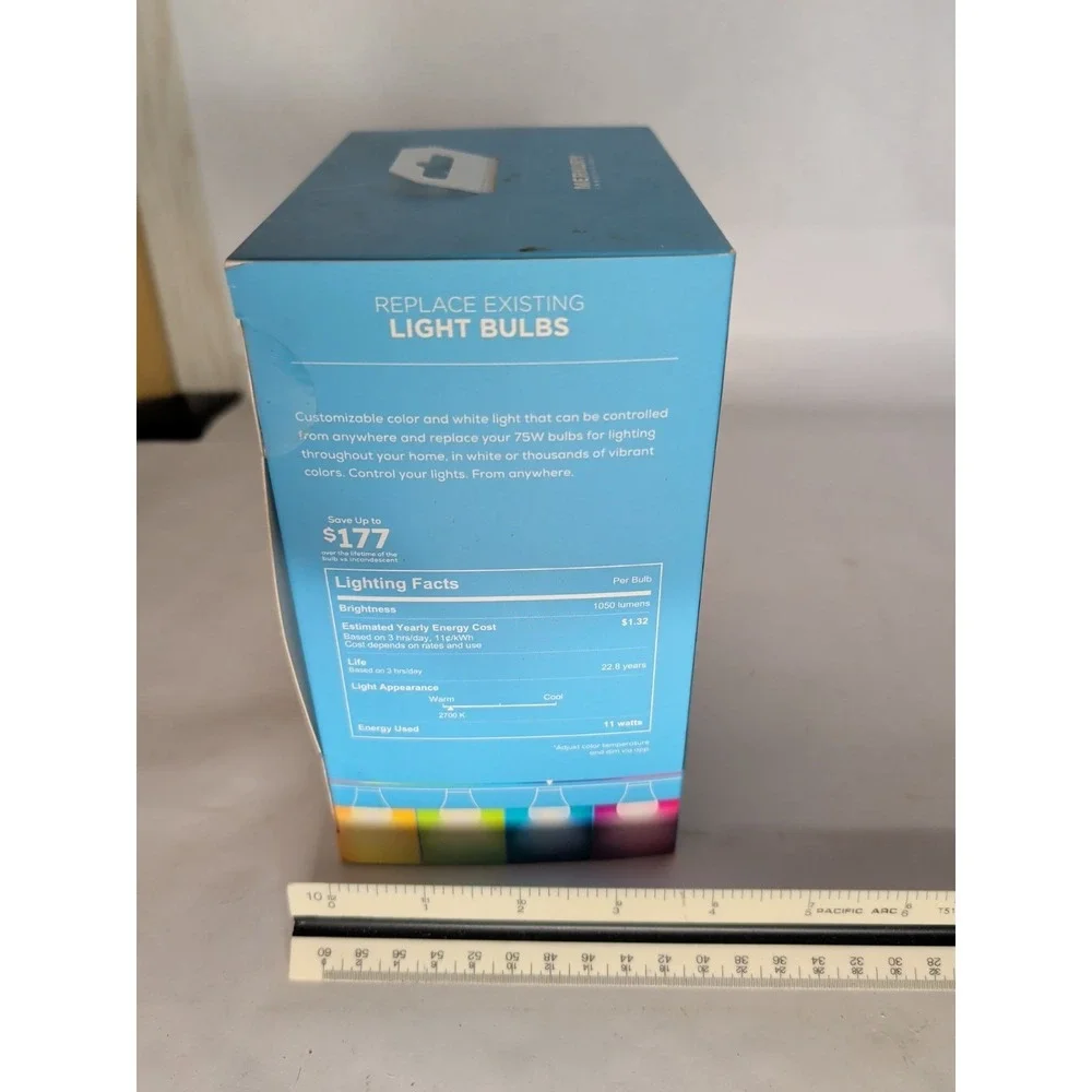 2 Pack MERKURY INNOVATIONS Smart Wi-Fi LED Bulbs Color + White NEW